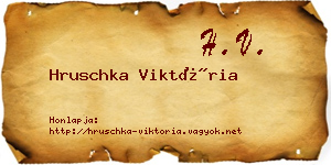 Hruschka Viktória névjegykártya